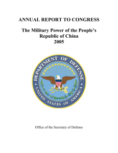 The Military Power of the People’s Republic of China 2005