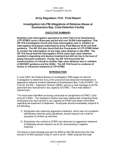 Army Regulation 15-6:  Final Report Guantanamo Bay, Cuba Detention Facility