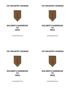 1ST INFANTRY DIVISION  SOLDIER’S HANDBOOK TO