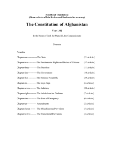 The Constitution of Afghanistan