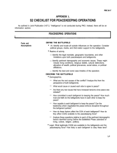 S2 CHECKLIST FOR PEACEKEEPING OPERATIONS APPENDIX L