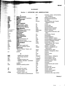 command, control, communications, C I and intelligence
