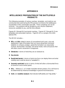 APPENDIX B INTELLIGENCE PREPARATION OF THE BATTLEFIELD PRODUCTS