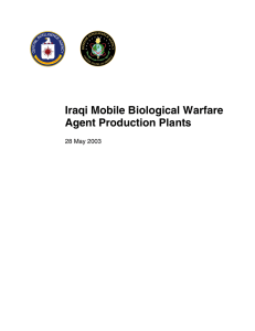 Iraqi Mobile Biological Warfare Agent Production Plants  28 May 2003