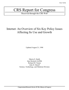 CRS Report for Congress Affecting Its Use and Growth
