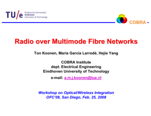 Radio over Multimode Fibre Networks COBRA