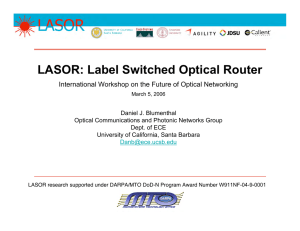 LASOR: Label Switched Optical Router