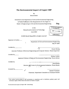 The  Environmental  Impact of  Copper CMP