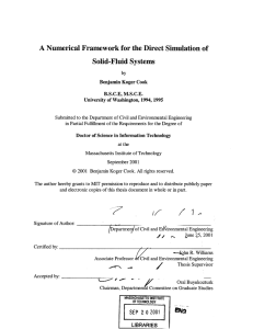 A  Numerical  Framework for the Direct Simulation ... Solid-Fluid  Systems