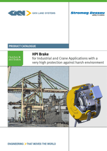 HPI Brake  for Industrial and Crane Applications with a