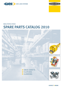 spare parts catalog 2010 Walterscheid drive shafts clutches