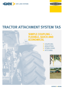 TRACTOR ATTACHMENT SYSTEM TAS SIMPLE COUPLING – FLEXIBLE, QUICK AND ECONOMICAL