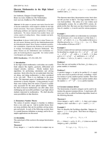 Discrete Mathematics in the High School Curriculum. , where are prime