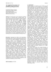 An empirical taxonomy of problem posing processes