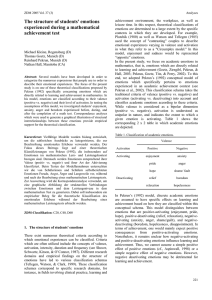 The structure of students' emotions