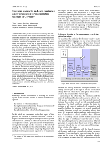 Outcome standards and core curricula: