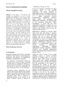 Faces of mathematical modeling