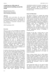 A brief survey of the state of mathematical modeling around the