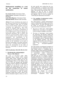 Mathematical modelling as a tool