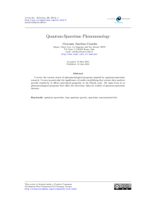 Quantum-Spacetime Phenomenology Giovanni Amelino-Camelia