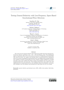 Testing General Relativity with Low-Frequency, Space-Based Gravitational-Wave Detectors Jonathan R. Gair