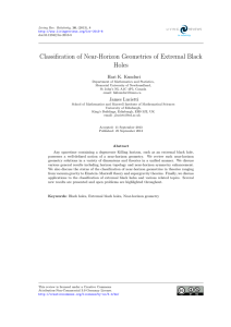Classification of Near-Horizon Geometries of Extremal Black Holes Hari K. Kunduri