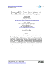 Gravitational-Wave Tests of General Relativity with Ground-Based Detectors and Pulsar-Timing Arrays Nicol´