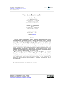 Time-Delay Interferometry Massimo Tinto