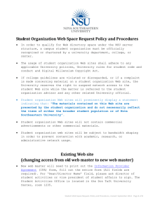 Student Organization Web Space Request Policy and Procedures