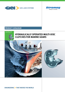 Hydraulically operated multi-disc clutcHes for marine gears product catalogue