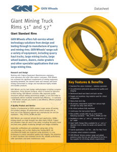 Giant Mining Truck Rims 51&#34; and 57&#34; Datasheet Giant Standard Rims