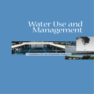 Water Use and Management Guidelines for the Hospitality Industry