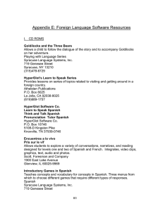 Appendix E: Foreign Language Software Resources