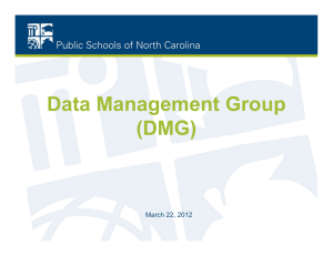 Data Management Group g p (DMG)