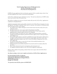 North Carolina Department of Public Instruction Ed-Flex Partnership Act of 1999