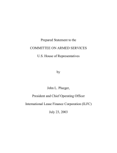 Prepared Statement to the COMMITTEE ON ARMED SERVICES U.S. House of Representatives by
