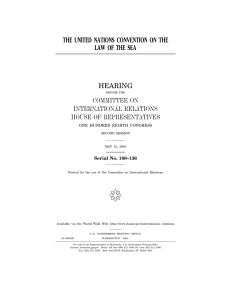 ( THE UNITED NATIONS CONVENTION ON THE LAW OF THE SEA HEARING