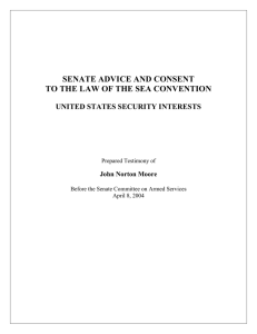SENATE ADVICE AND CONSENT TO THE LAW OF THE SEA CONVENTION