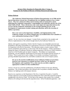 Advance Policy Questions for Honorable John J. Young, Jr.