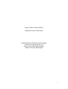 Energy Trends in China and India: Implications for the United States