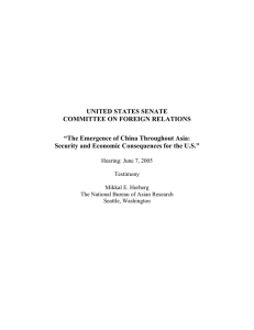 UNITED STATES SENATE COMMITTEE ON FOREIGN RELATIONS