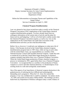 Statement of Donald A. Mahley Arms Control Bureau