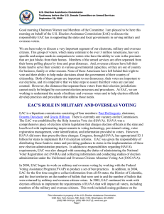 U.S. Election Assistance Commission September 28, 2006