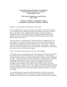 Prepared Statement of Katherine Newell Bierman Counterterrorism Counsel, U.S. Program