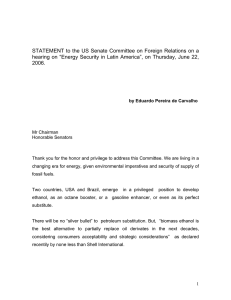 STATEMENT to the US Senate Committee on Foreign Relations on... hearing on “Energy Security in Latin America”, on Thursday, June...