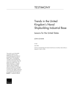 TESTIMONY Trends in the United Kingdom’s Naval