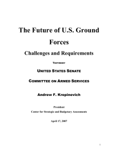 The Future of U.S. Ground Forces Challenges and Requirements