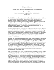 Salvaging Afghanistan  Testimony before the United States Senate Armed Services Committee