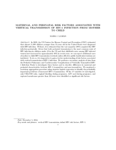 MATERNAL AND PERINATAL RISK FACTORS ASSOCIATED WITH