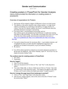 Creating posters in PowerPoint for Gender Analysis  Gender and Communication